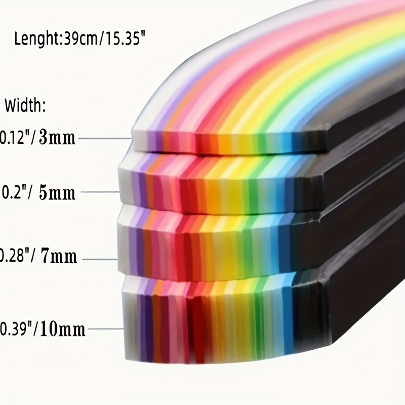 3mm Quilling Paper ~ 360 Strips ~ Rainbow Colouring ~ Quality