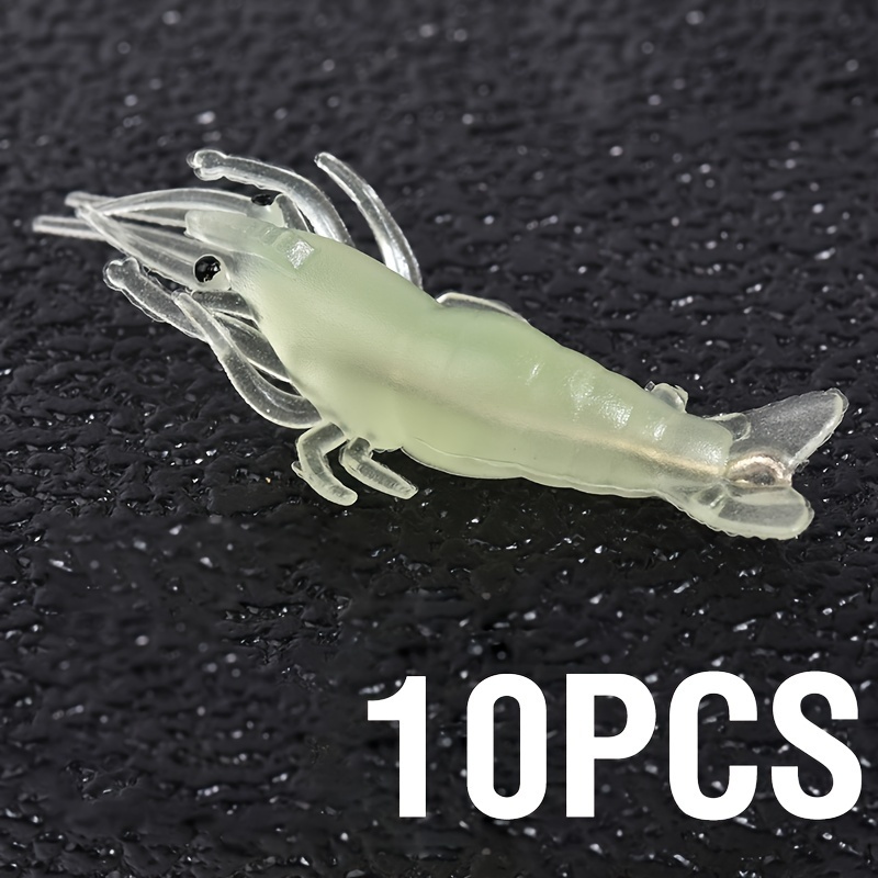 Boxed Worm Soft Bait Hooks Luminous Bionic Shrimp Baits - Temu
