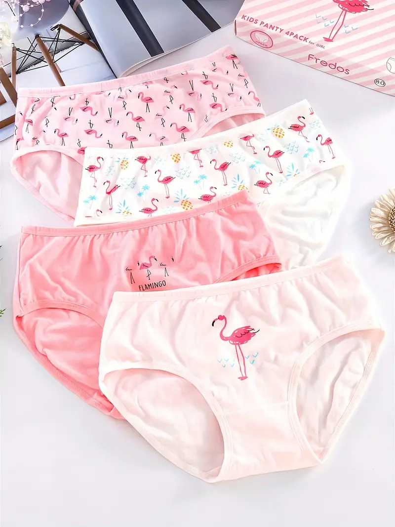 Girls Soft 100% Cotton Panties Cute Print Underwear Girl Briefs