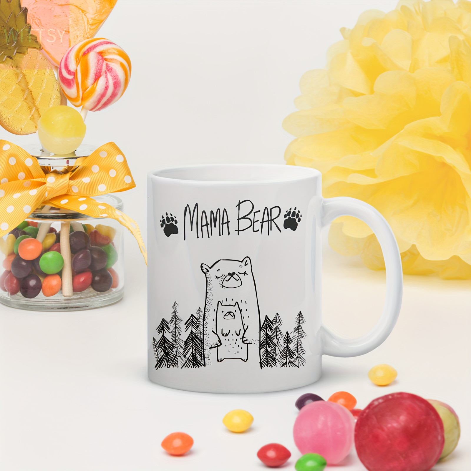 Mama Bear Mug Mum Coffee Mug Mammy Cup Gift For Mum Baby - Temu