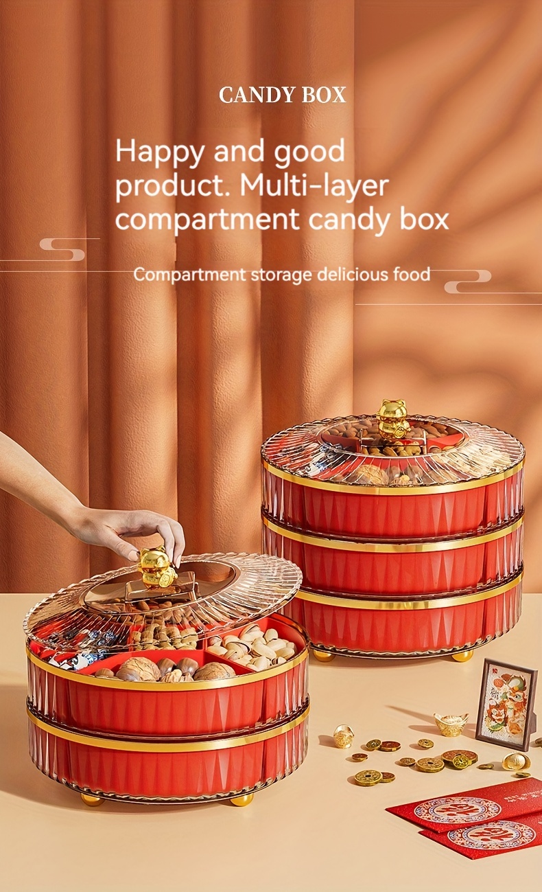 1/2/3 layer Chinese Style Candy Box Multi layer Dried Fruit - Temu