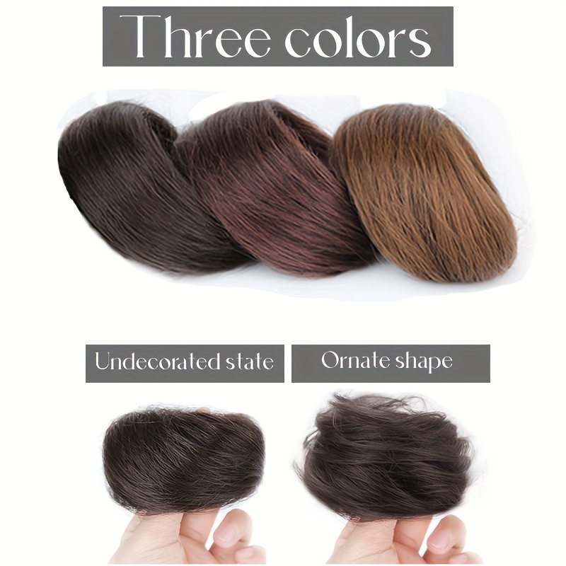 Human Hair Donut Hair Buns Updo Chignon Daily Use