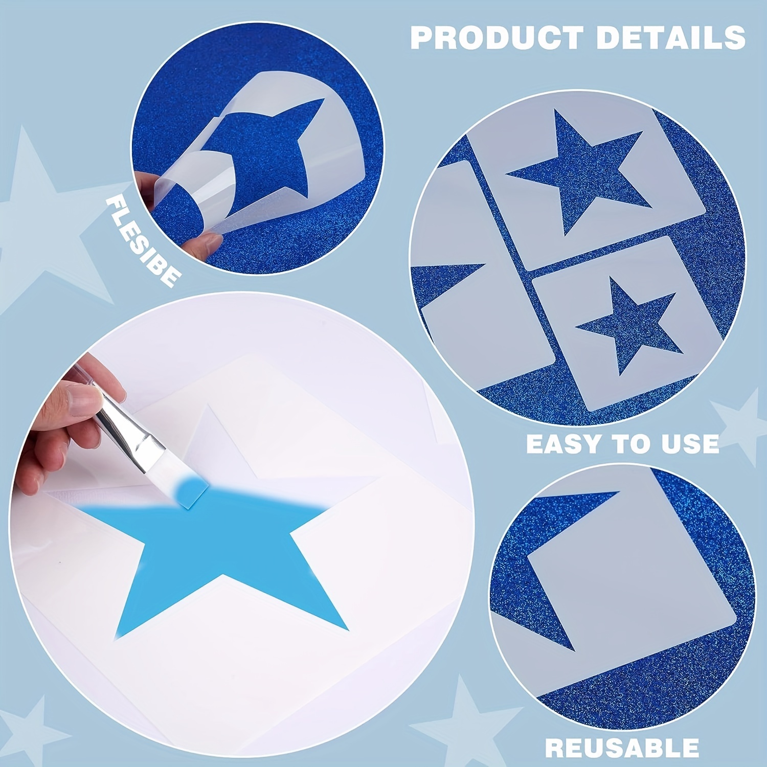 8PCS Template For Painting Star Stencil Star Large Star Stencil Star  Stencils