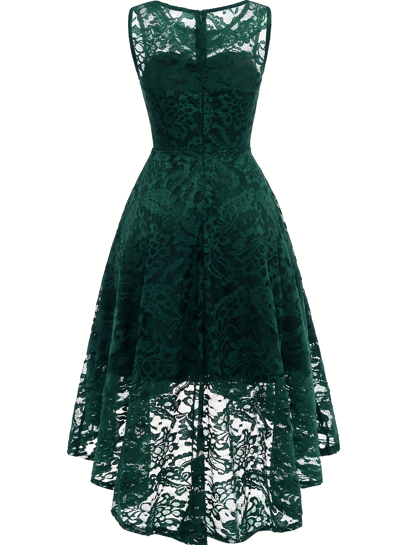 Dark green best sale high low dress