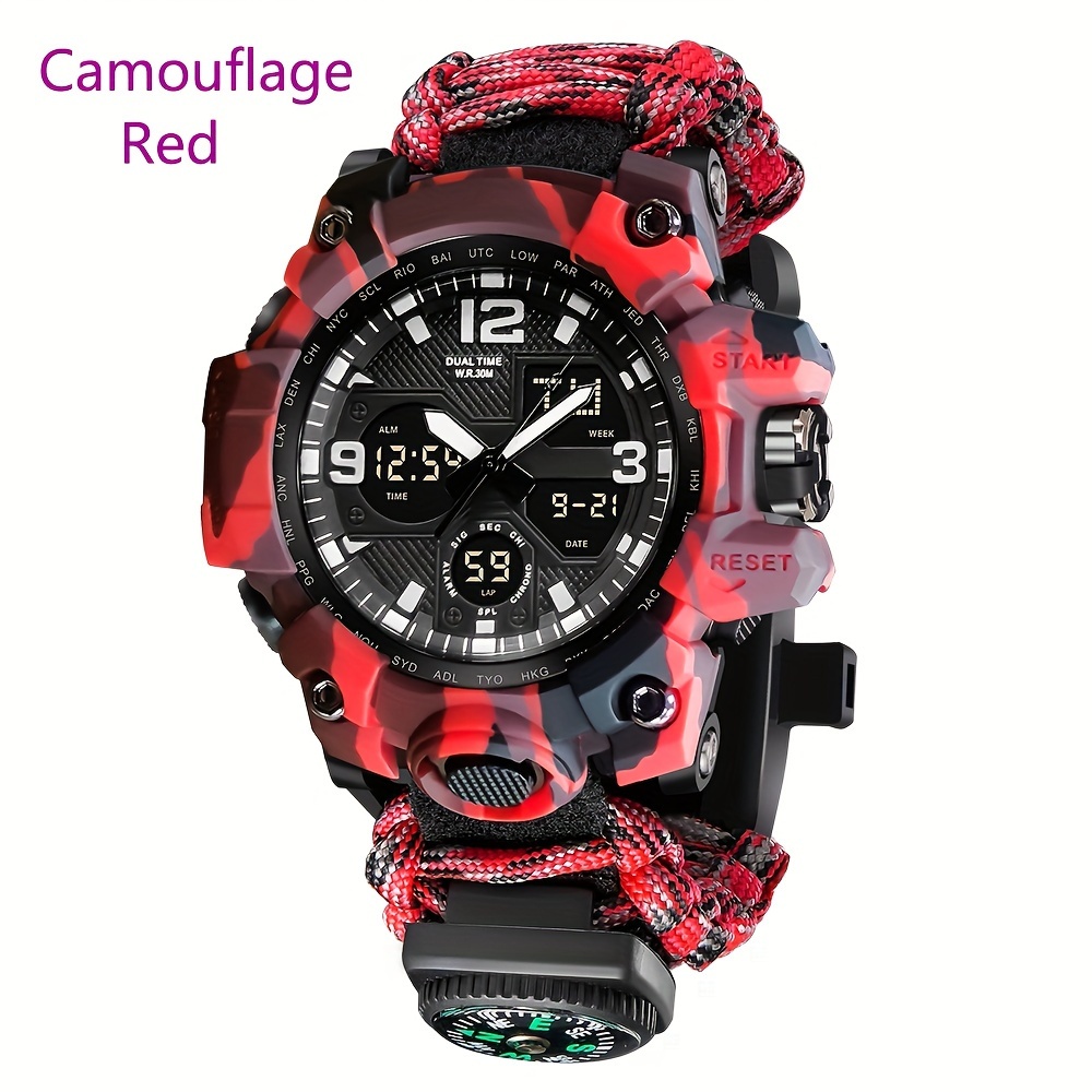 Waterproof survival clearance watch