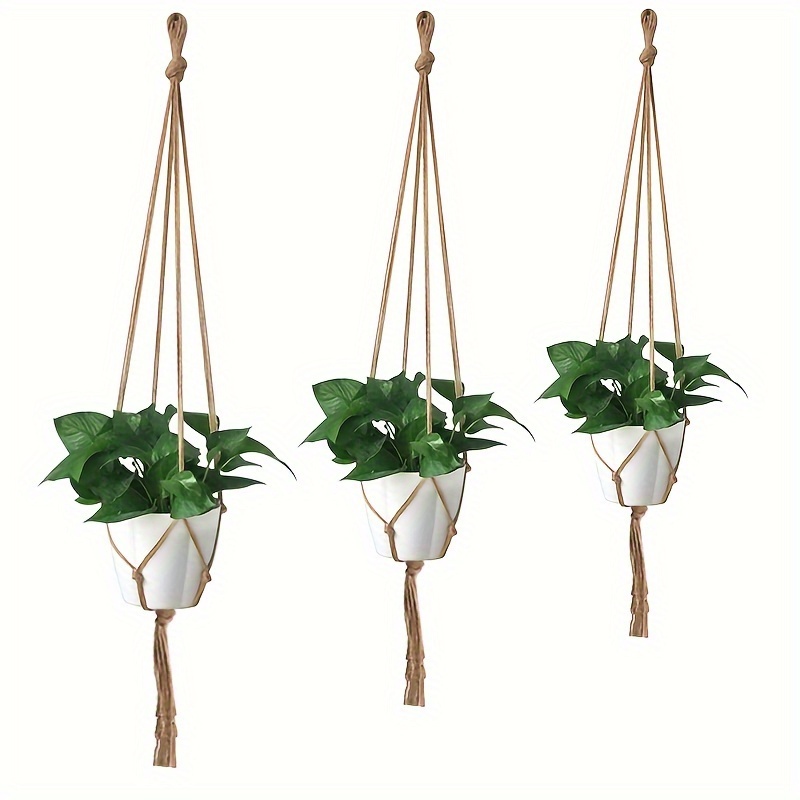 

3pcs 3 Size Plant Hanger Indoor, Hanging Planter Baskets Flower Pots Holder Gardening Supplies