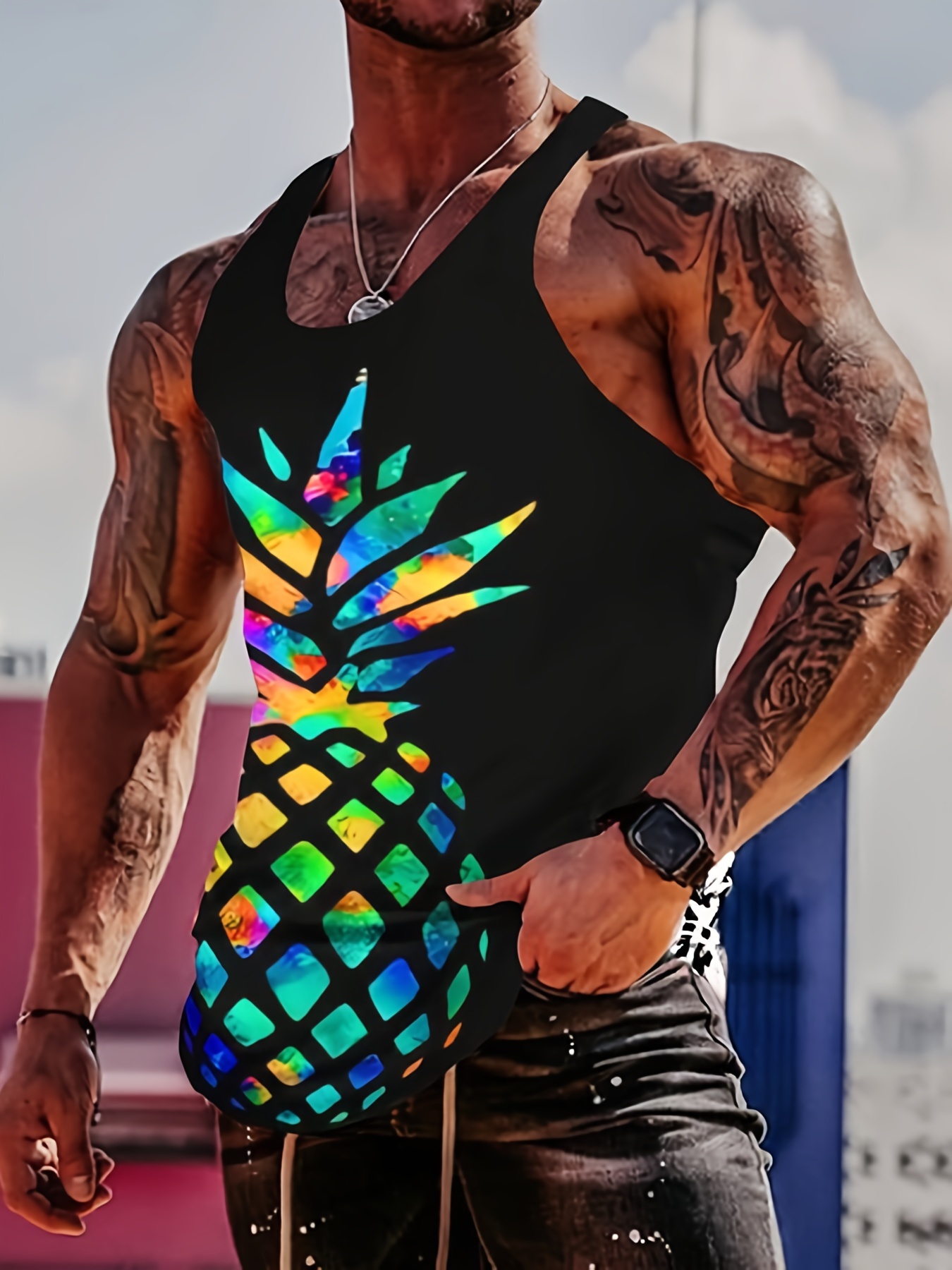 Men's Sports Vest Photography Fishing Undershirt Tank Tops - Temu