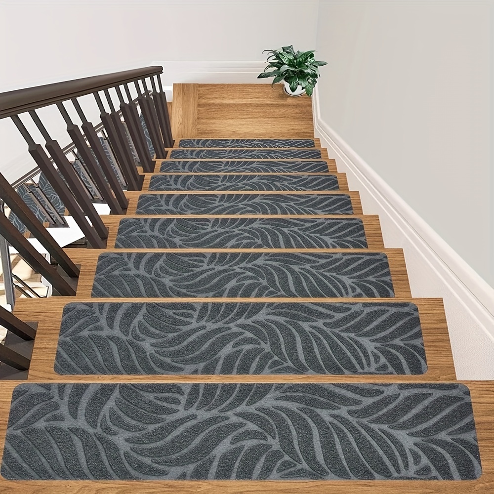 Lot de 15 tapis d'escalier colorés de peinture acrylique - Tapis d'escalier  antidérapant doux pour marches en bois pour enfants, personnes âgées