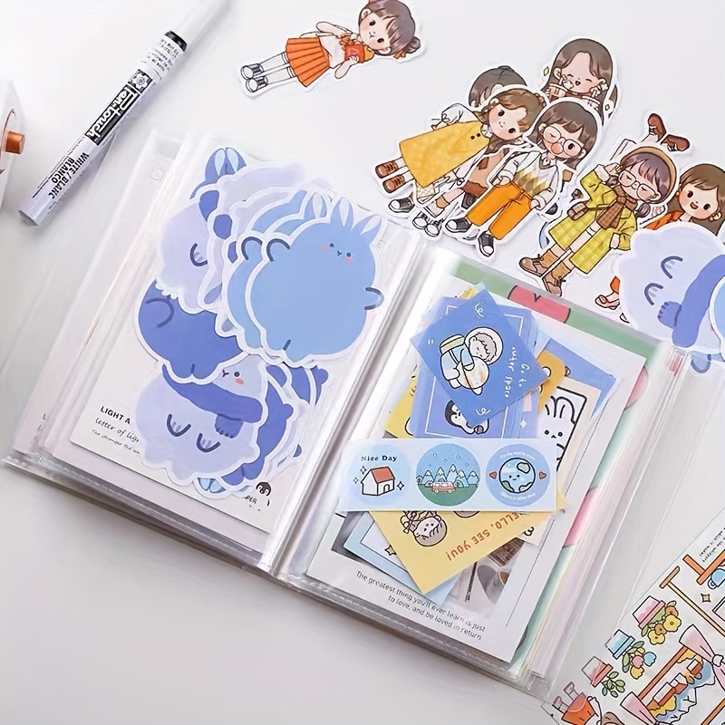 A6 Size Clear Sticker Photo Storage Album With 40 Pages For Postcards  Stickers Stamp Cutting Dies Storage Book Organizer Folder Bags