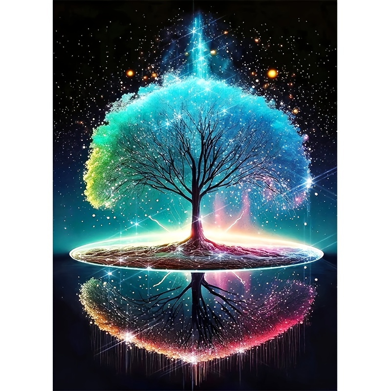 Colorful Tree Of Life 40*80CM(Canvas) Full Round Drill Diamond Paintin –  everydayecrafts