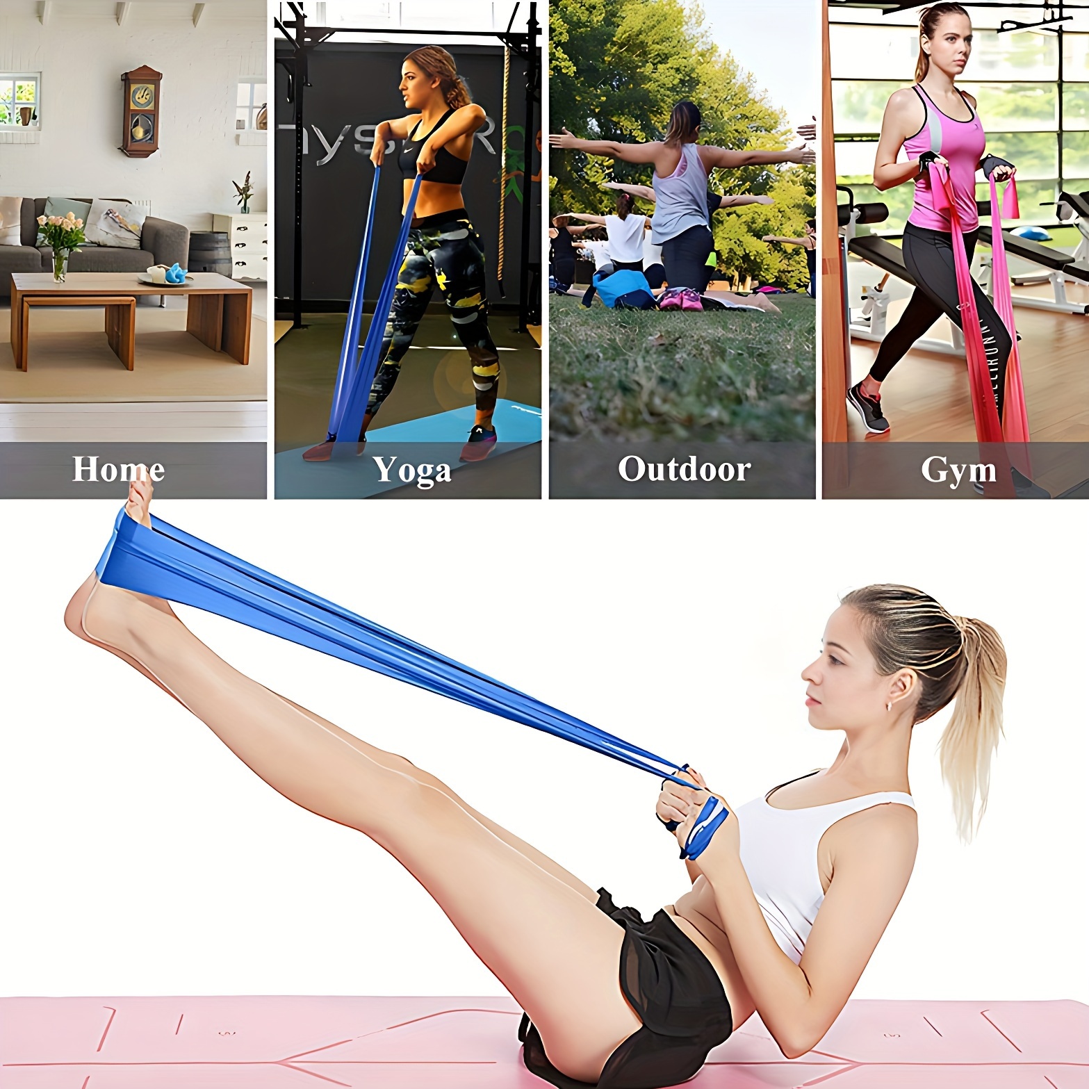 Yoga Resistance Bands, Versatile Elastic Bands for Strength Training And Stretching