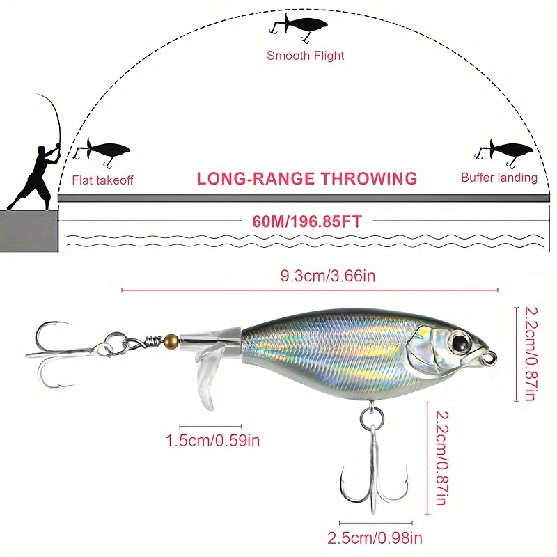 50 PCS Bait Treble Hook Lifelike Fishing Baits Fishing Bait With Hooks
