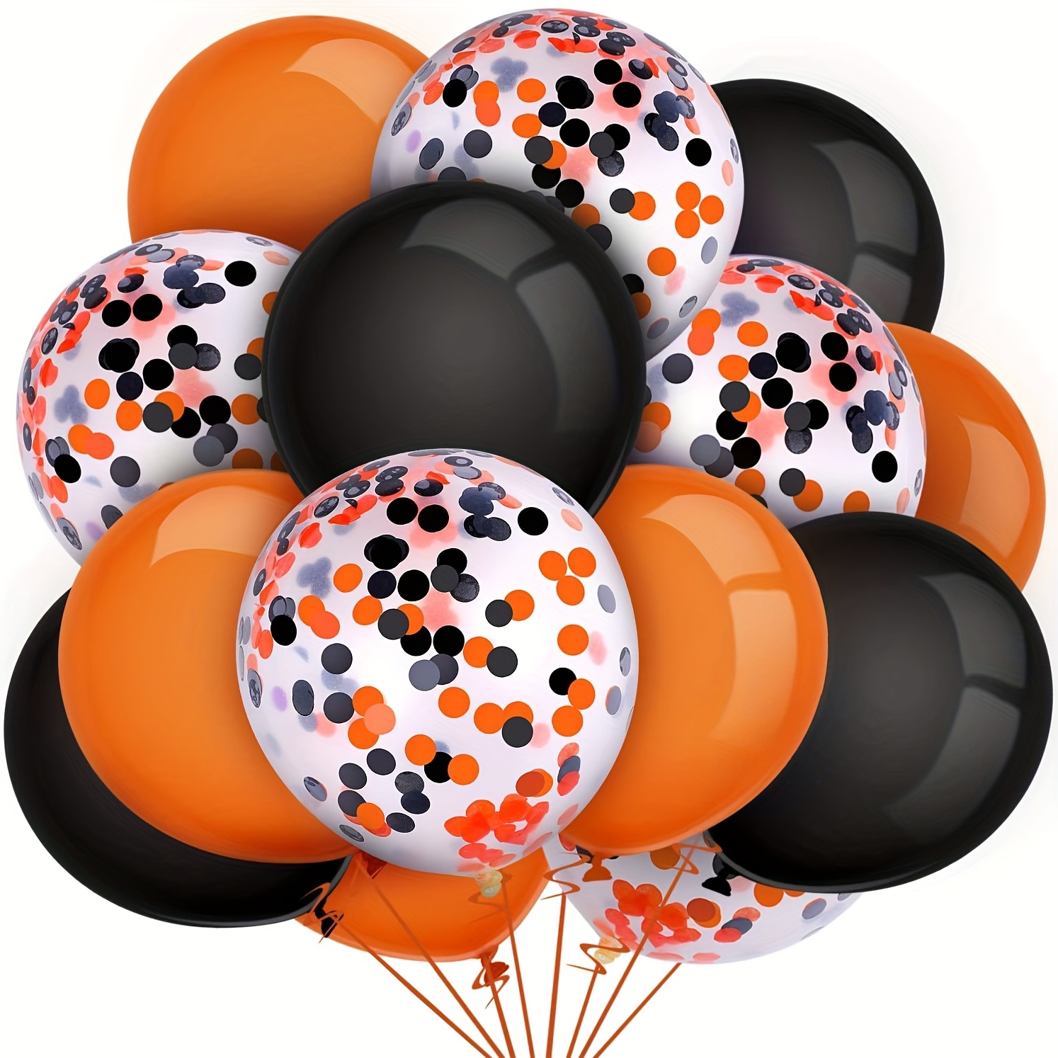 6 Ballons en latex 30 ans noirs et dorés 30 cm - Vegaooparty