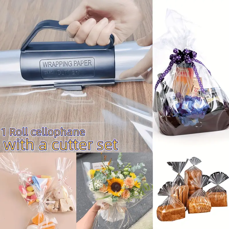 Wrapping Paper Roll Cutter With Handle Push Cut Gift Birthday Wrapping Paper  For Adults Man Woman Easy Sliding Gift Wrap Cutter Holder Dispenser Clamp  Tool Tube. - Temu United Arab Emirates