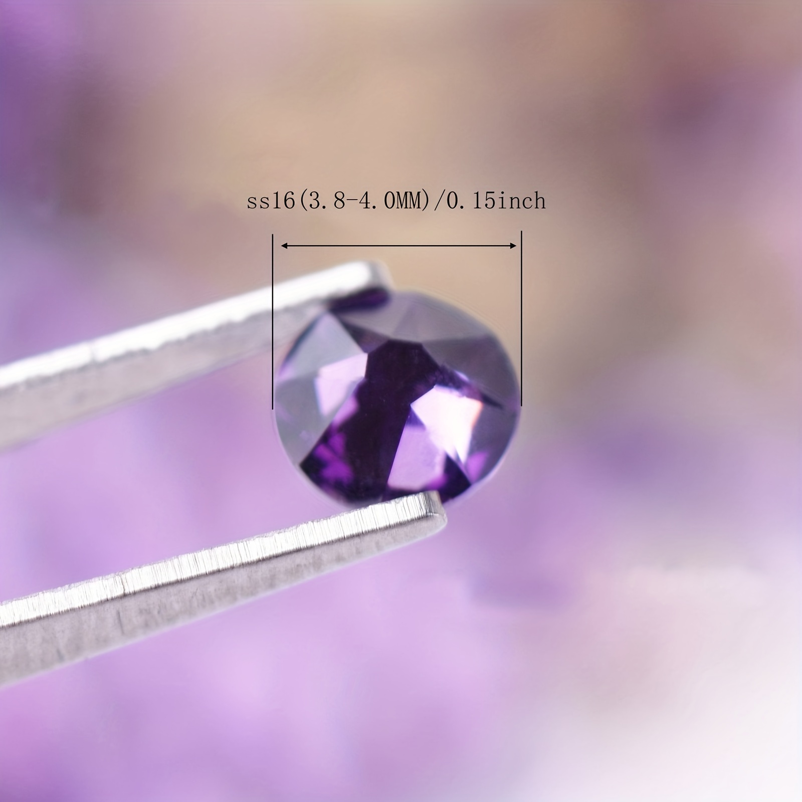Beadsland Flat Back Crystal Rhinestones Round Gems, Sapphire (3.8-4.0mm) SS16/1440pcs