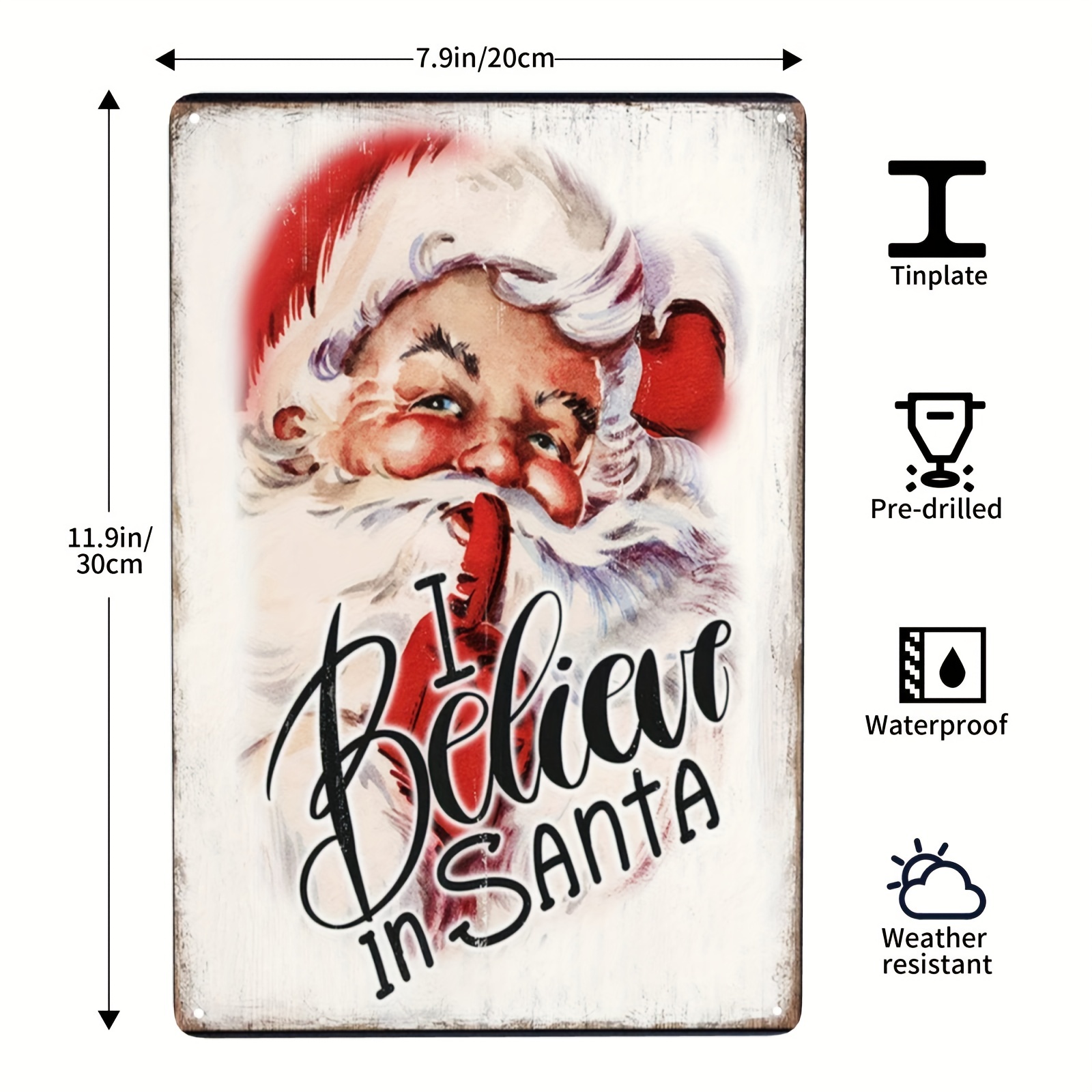 Simple Vintage Rustic Christmas - Here Comes Santa Claus – Simple