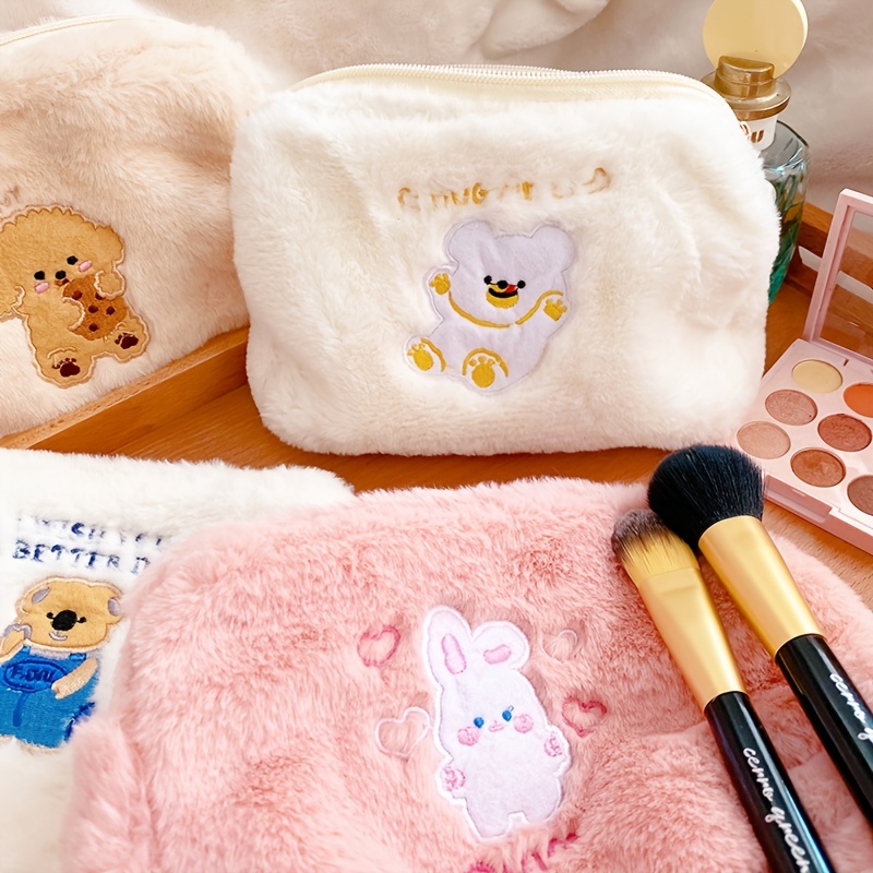 Custom Animal Logo Small Plush Fabric Makeup Cosmetic Bags Travel Cute Make  up Pouch Bag with Zipper for Women Girls - China Cosmetic Bags Cases and  Makeup Bag price