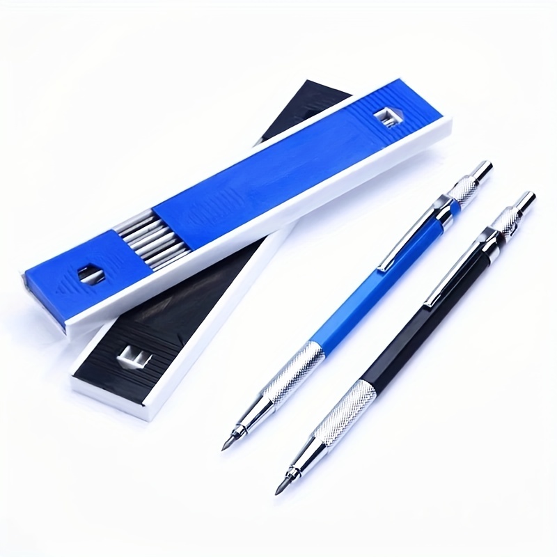 

2pcs/set 2.0mm Mechanical Pencil Set 2b Blue/black Refills Office Writing Art Painting Design Sketch Tools Stationery(1 Pencil+1 Box Of Refill)