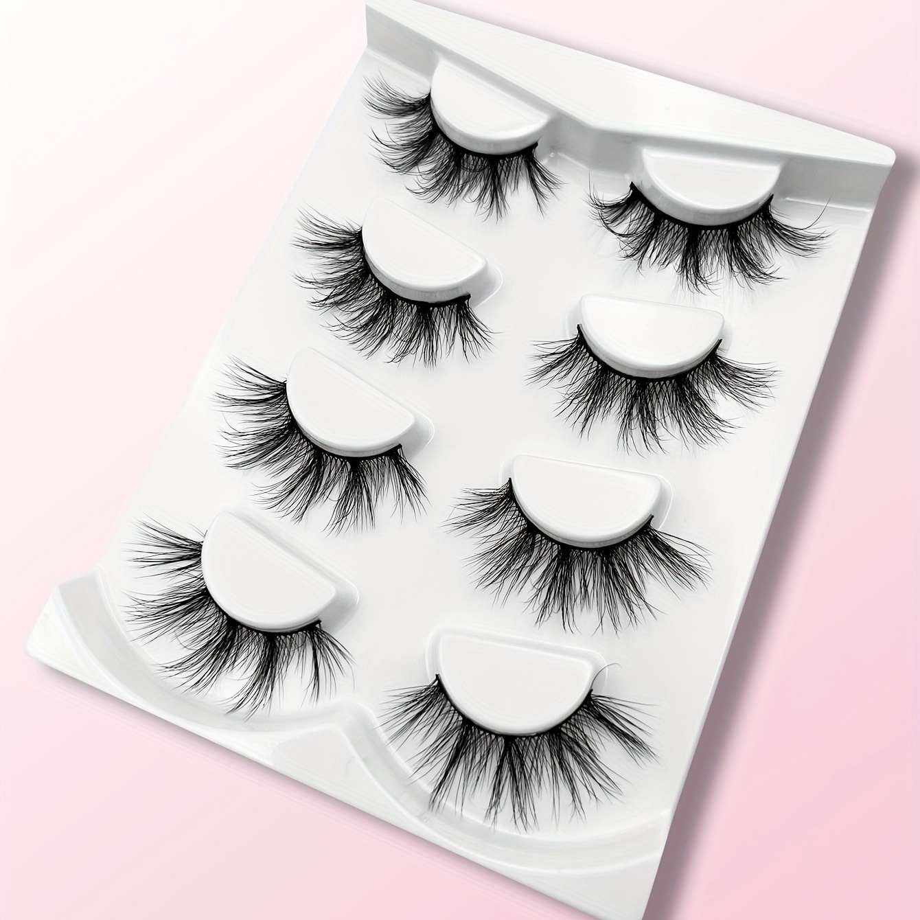 4 Pairs 3D Thick Mink False Eyelashes Natural Cross Messy Volume Lashes