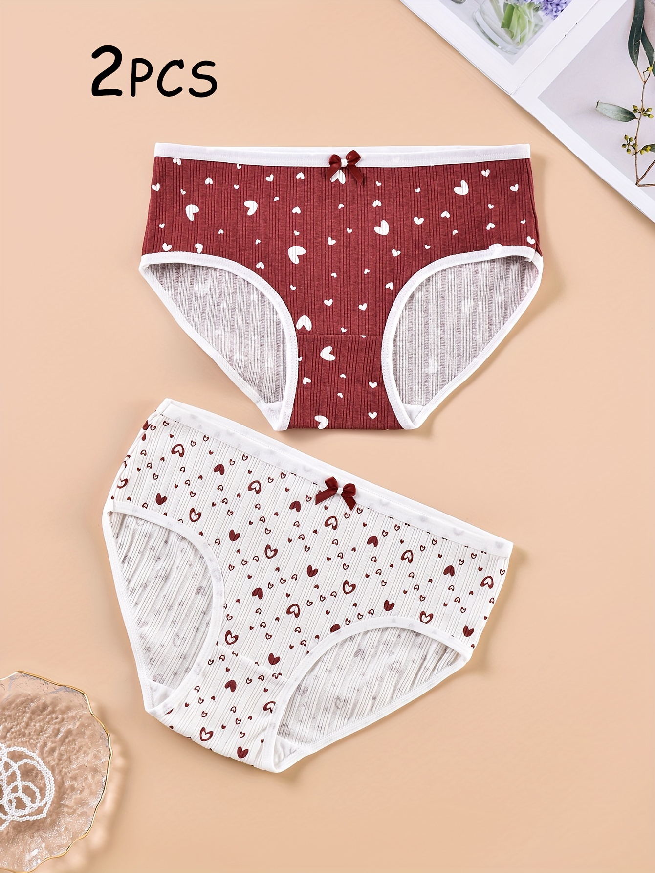 Letter Pint Bow Tie Briefs Comfy Breathable - Temu