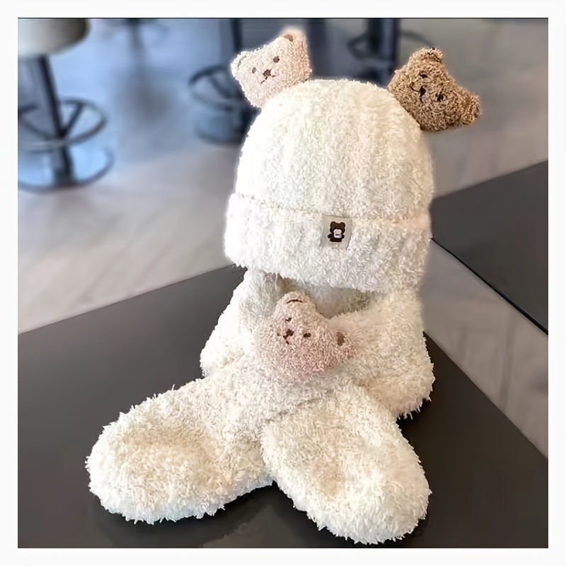 1 Pezzo Cappello Per Bambini Colori Caramella Con Design Di Orecchie Di  Orso + 1 Paio Calzini Bianchi Per Bambini Adatti Per 0-1 Anno Di Età