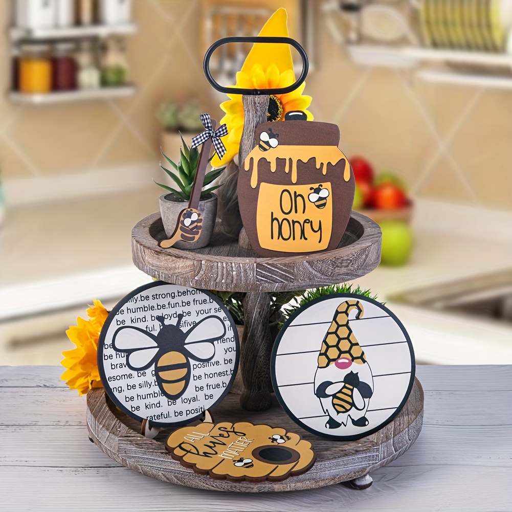Cute Bee Cover Face Man Set - Layered Tray Decoration For