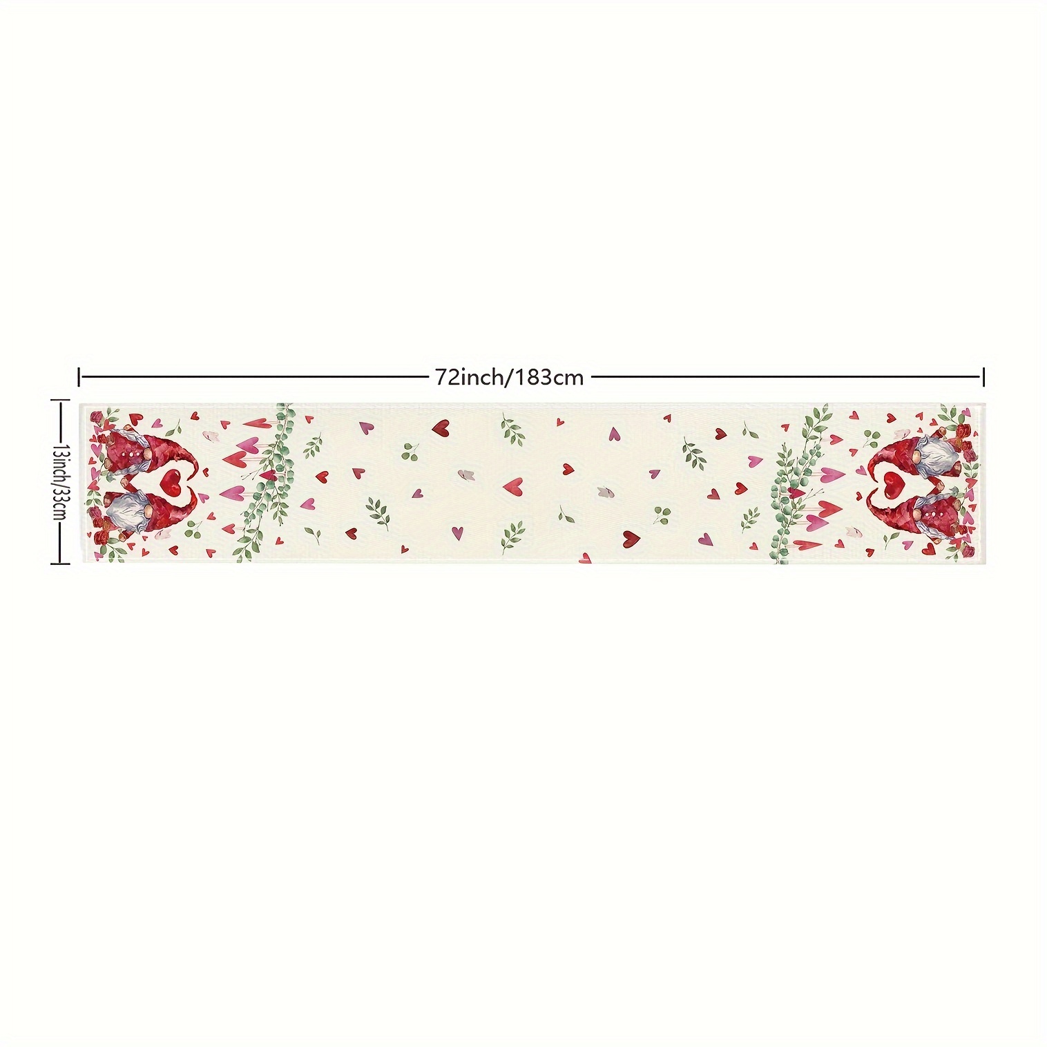 Valentine's Table Runner Sweet Heart Rose Jar Gnomes - Temu