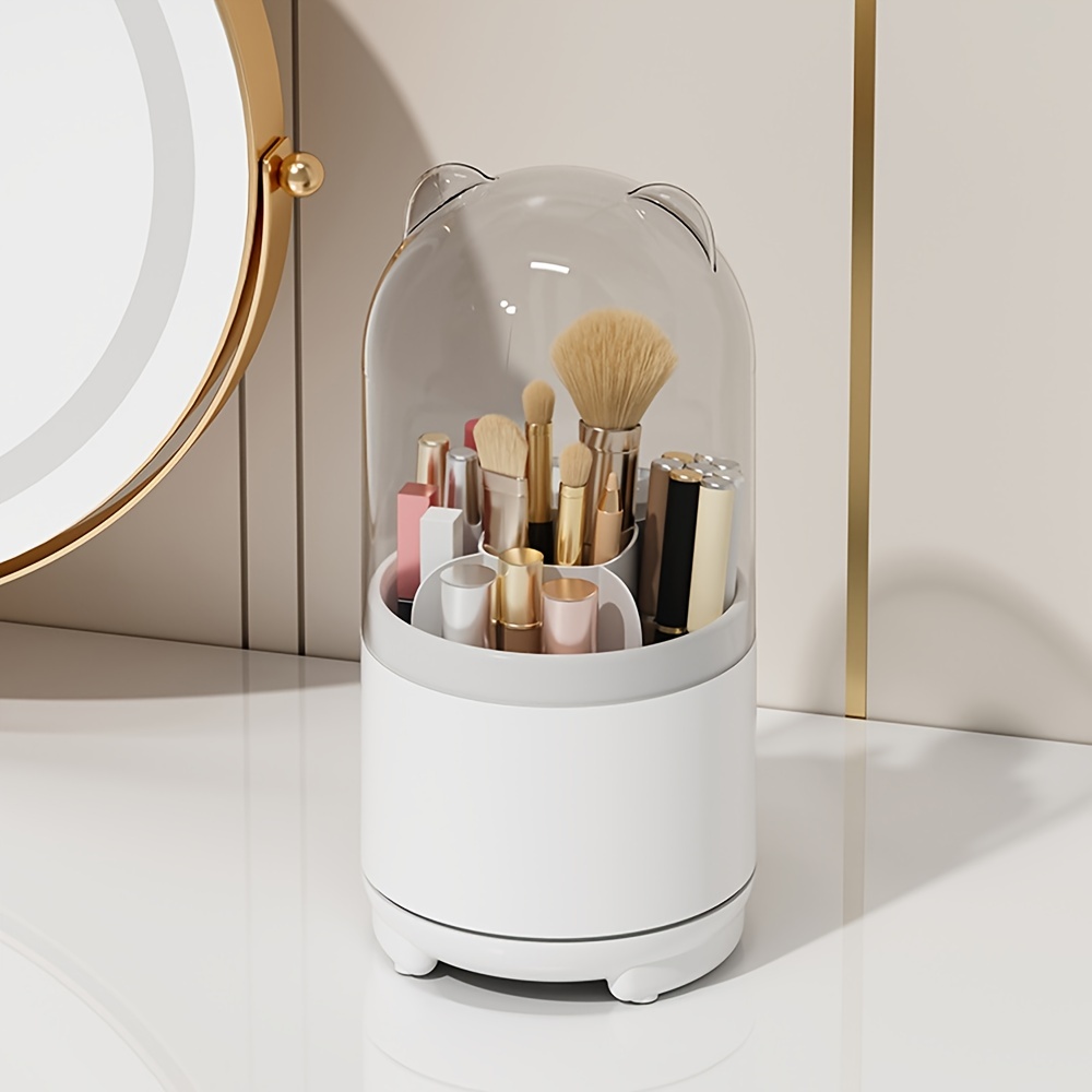 Transparent Thickened Makeup Brush Holder Storage Box - Temu
