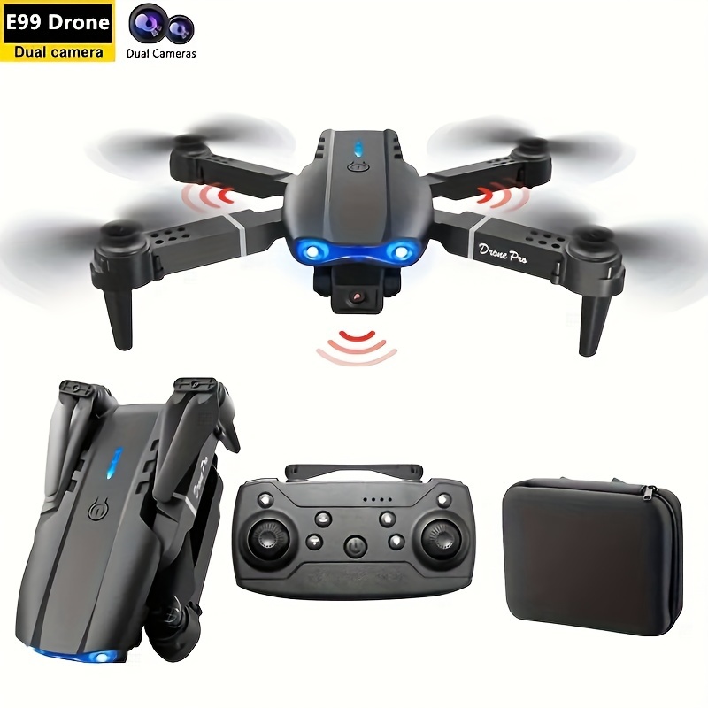 Mini dron con cámara para adultos y niños – Drones con cámara FPV HD 1080P  con 90 lentes ajustables, gestos selfie, inicio de una tecla, 360 giros