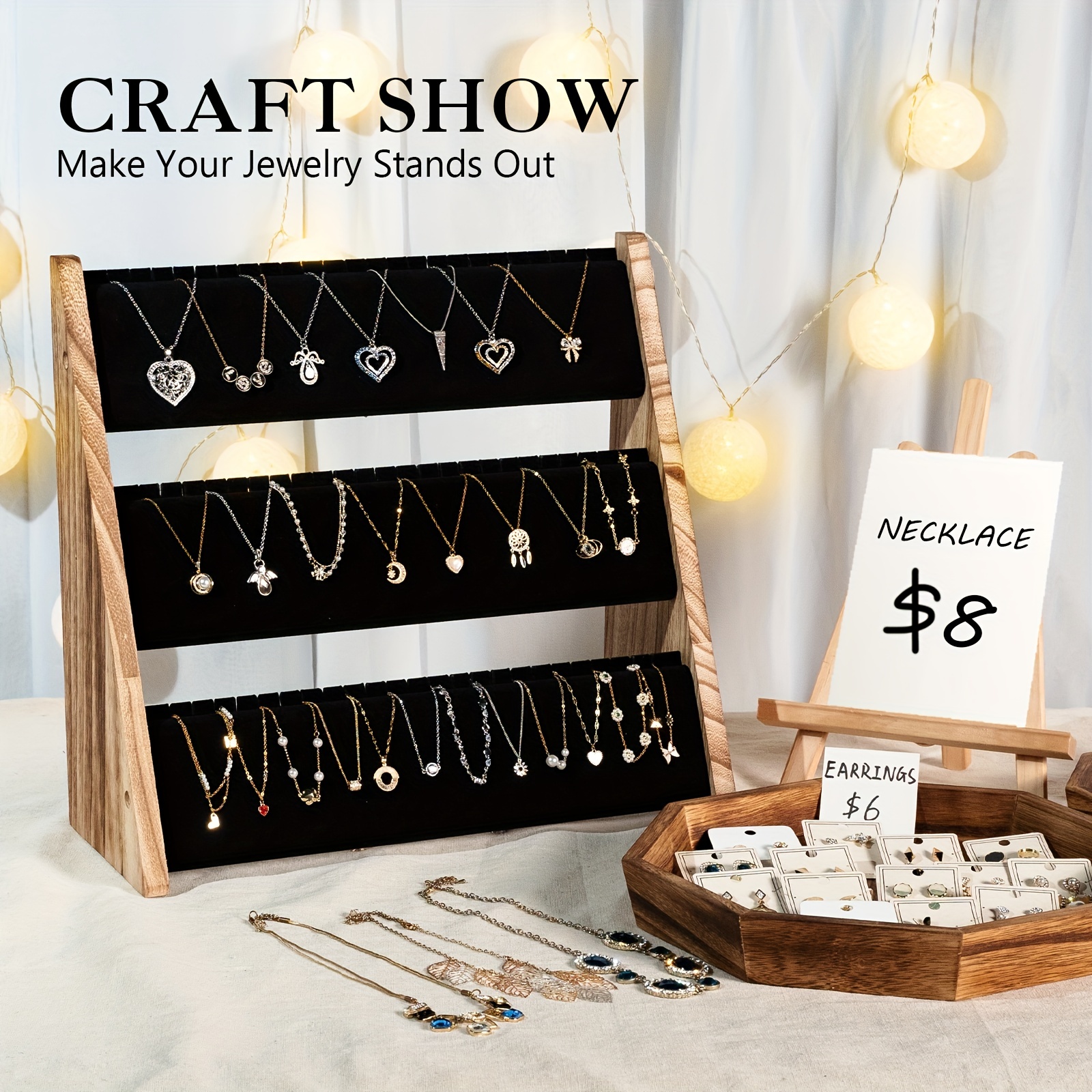 10 Creative Ways to Display Jewelry for Sale in 2024  Jewlery display,  Craft show displays, Diy jewelry display