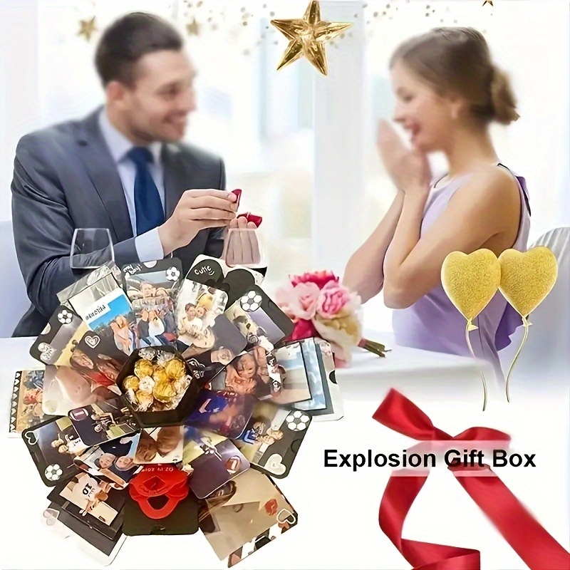 Explosion Box Gift Box, Creative Photo Album Scrapbooking Photo Album Gift  Box Love Memory Diy Handmade Surprise Box For Wedding Birthday Valentine's