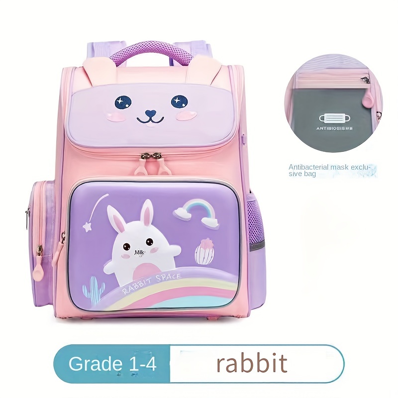 Kids 3D Cartoon Backpack Spine Protection Waterproof Backpack