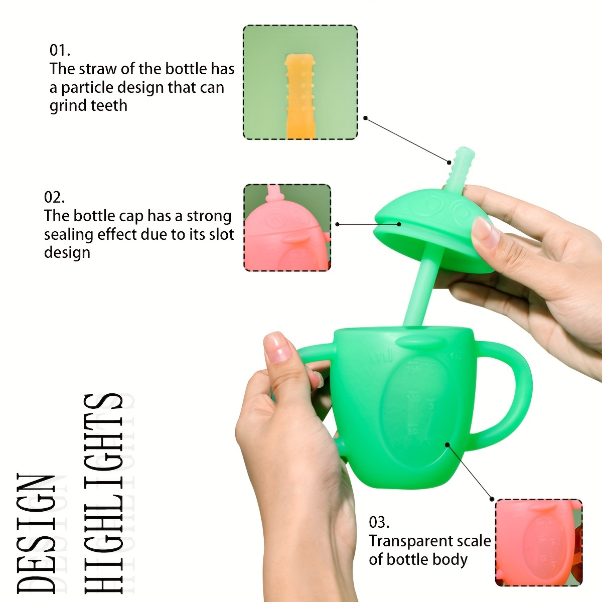 Baby Straw Cup Portable Training Cup For Children Anti drop - Temu