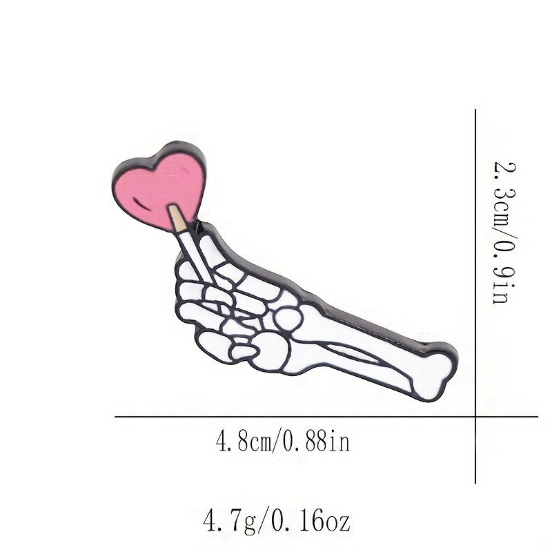 Skeleton's Love Badges Couple Matching Brooch For Men
