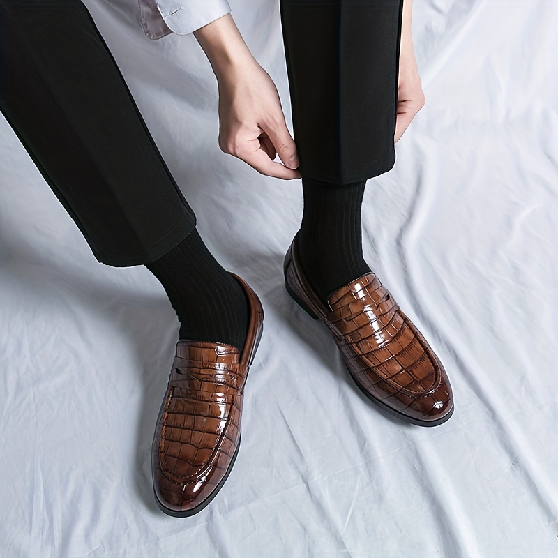 Zapatos Formales Sin Cordones Hombres, Zapatos Antideslizantes Resistentes  Desgaste Negocios - Calzado Hombre - Temu