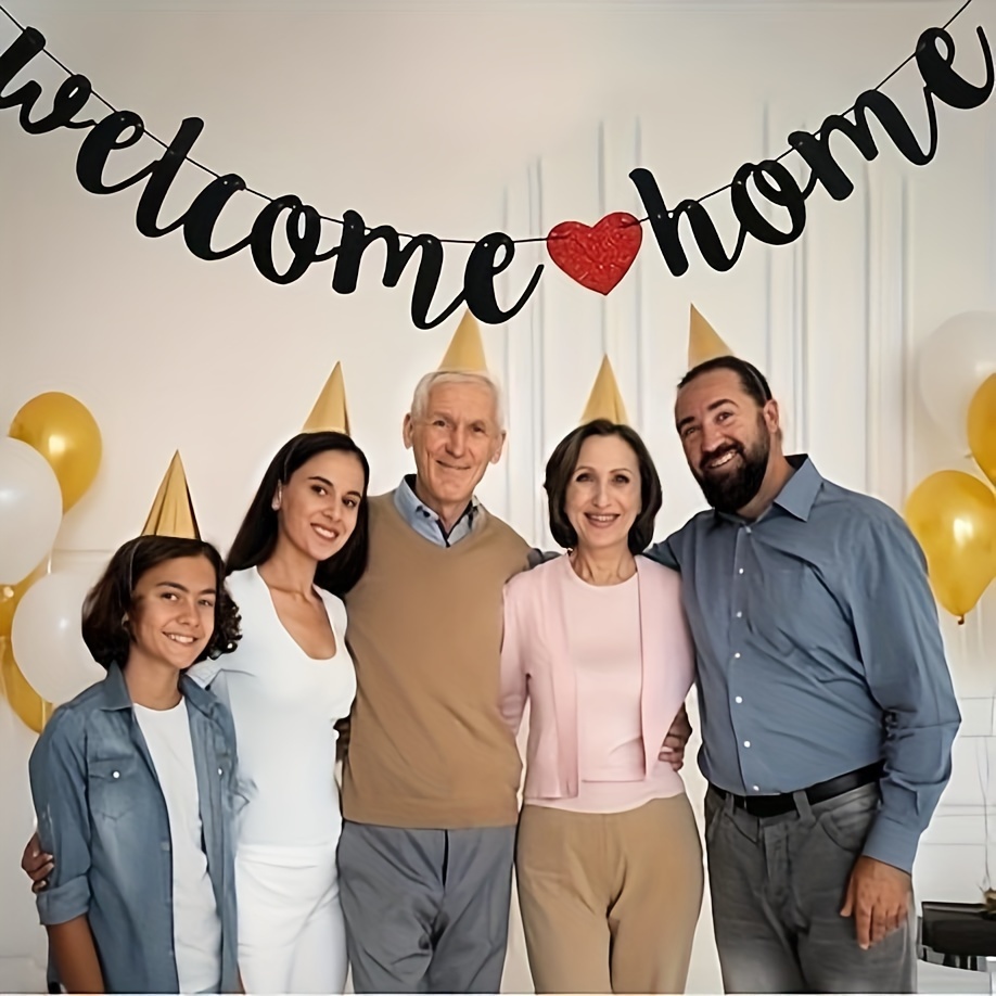 1pc Bienvenido Casa Fiesta En Casa Decoración Tirar Bandera - Temu Chile