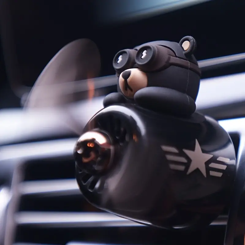 Cartoon Bear Pilot Car Air Freshener Cute Teddy Bear Car Air