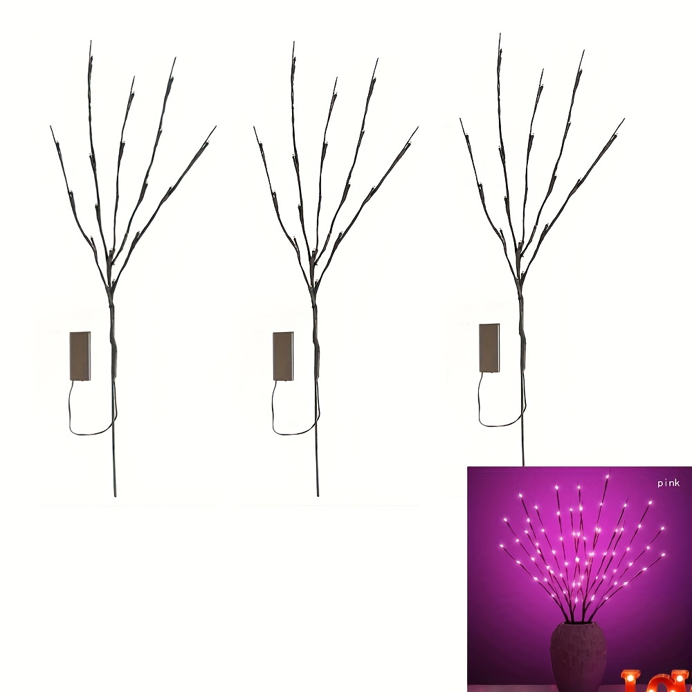 YZYP Lumière LED, Branches de 20 branches lumineuses décoratives lumineuses  saillies, branche décorative pour la décoration de la maison Murale Porte  Noël Mariage Blanc Chaud IP44, blanc chaud, : : Luminaires et