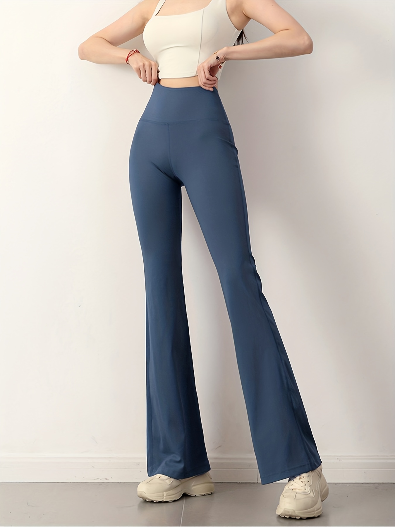 Women's Shaping High Waisted Scuba Flare Trousers