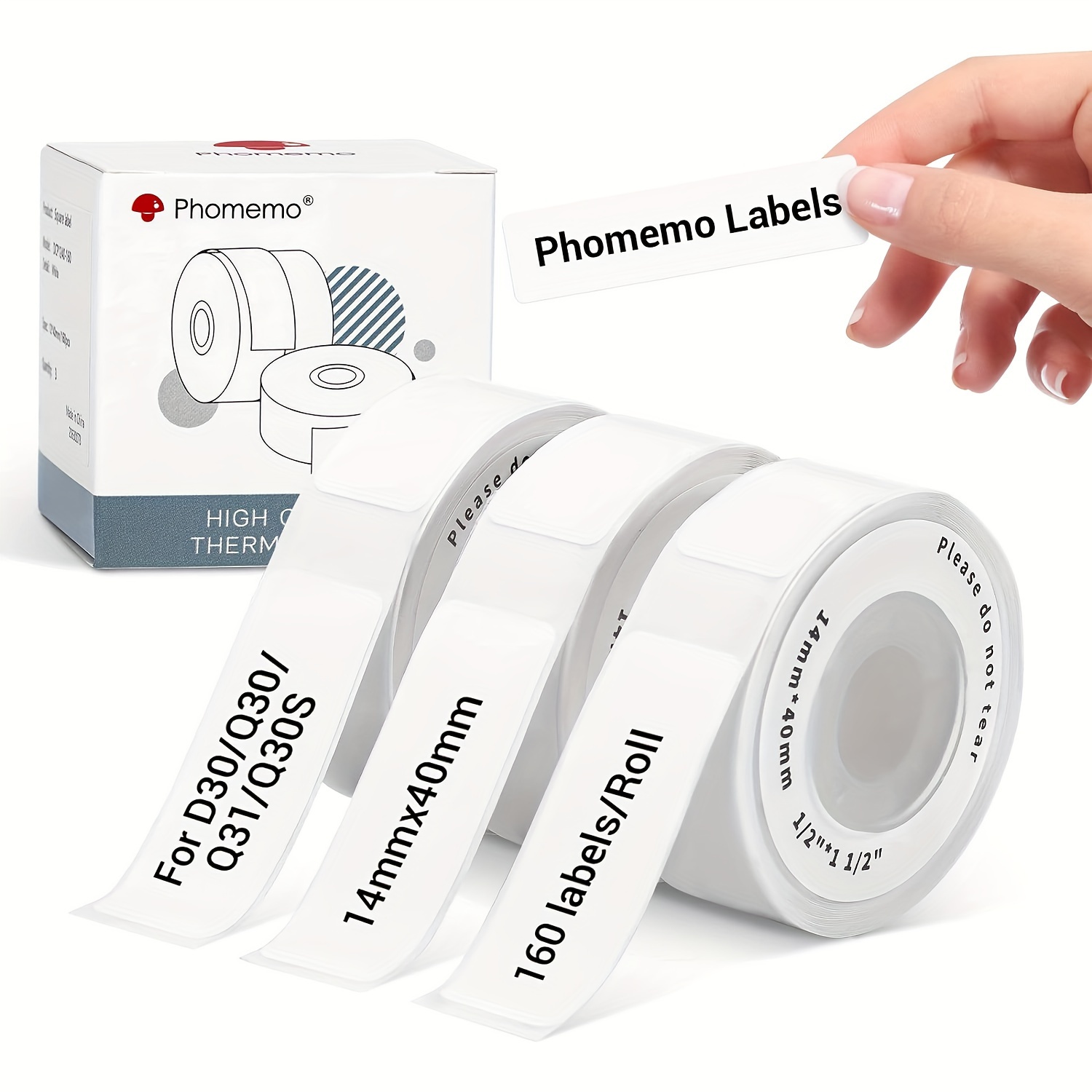Multi size White Label Tape For Phomemo D30 Label Printer - Temu