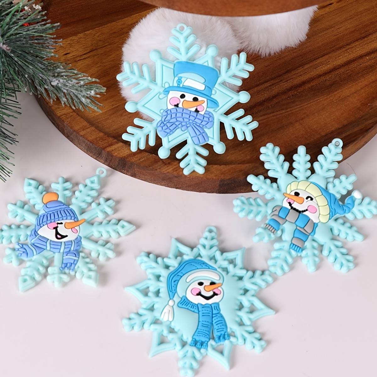 12/24pcs Christmas Snowflakes Decorations Xmas Tree Party Window