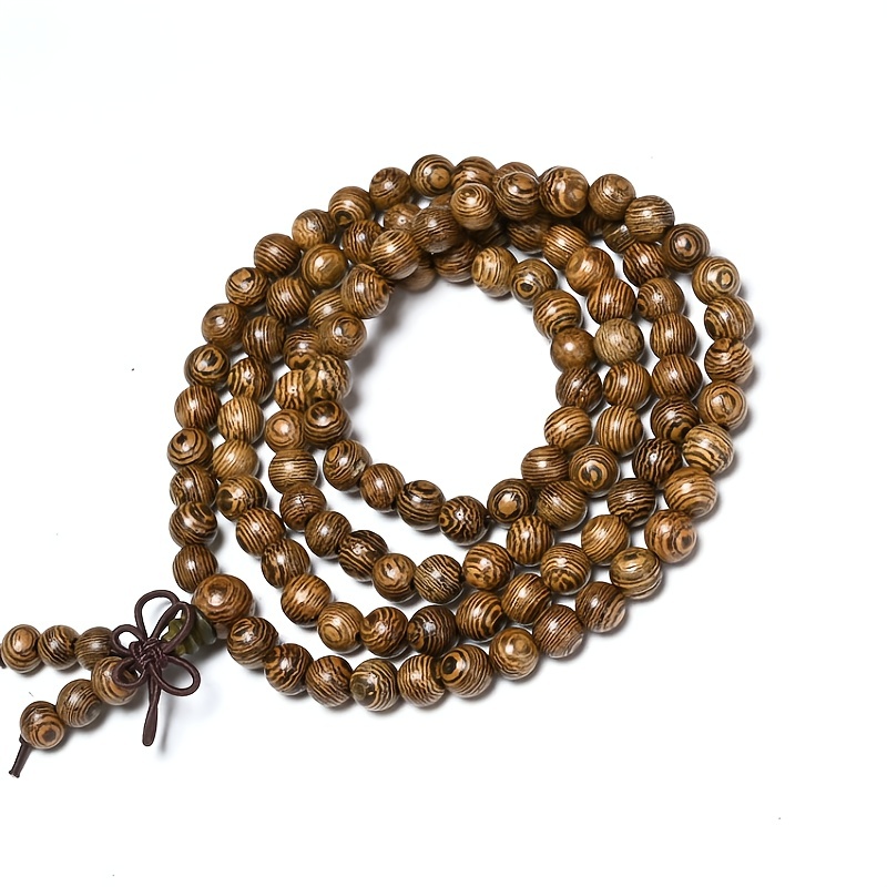 108 Buddha Beads Rosary Wooden Playing Bracelet Precious - Temu Canada