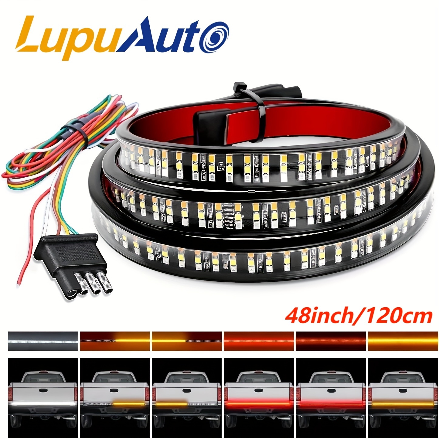 Auto Atmosphärenlicht USB Aufladung siebenfarbige LED Dekoration im Auto.