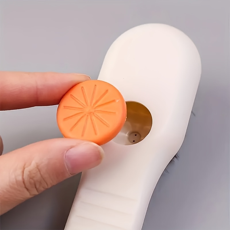 1PC Shoe Brush With Liquid Holder, Multifunctional Shoe Brush, Press Type Shoe Washing Brush