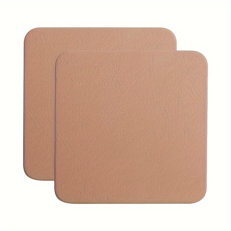 Coasters Faux Leather Square Coasters Waterproof And Heat - Temu