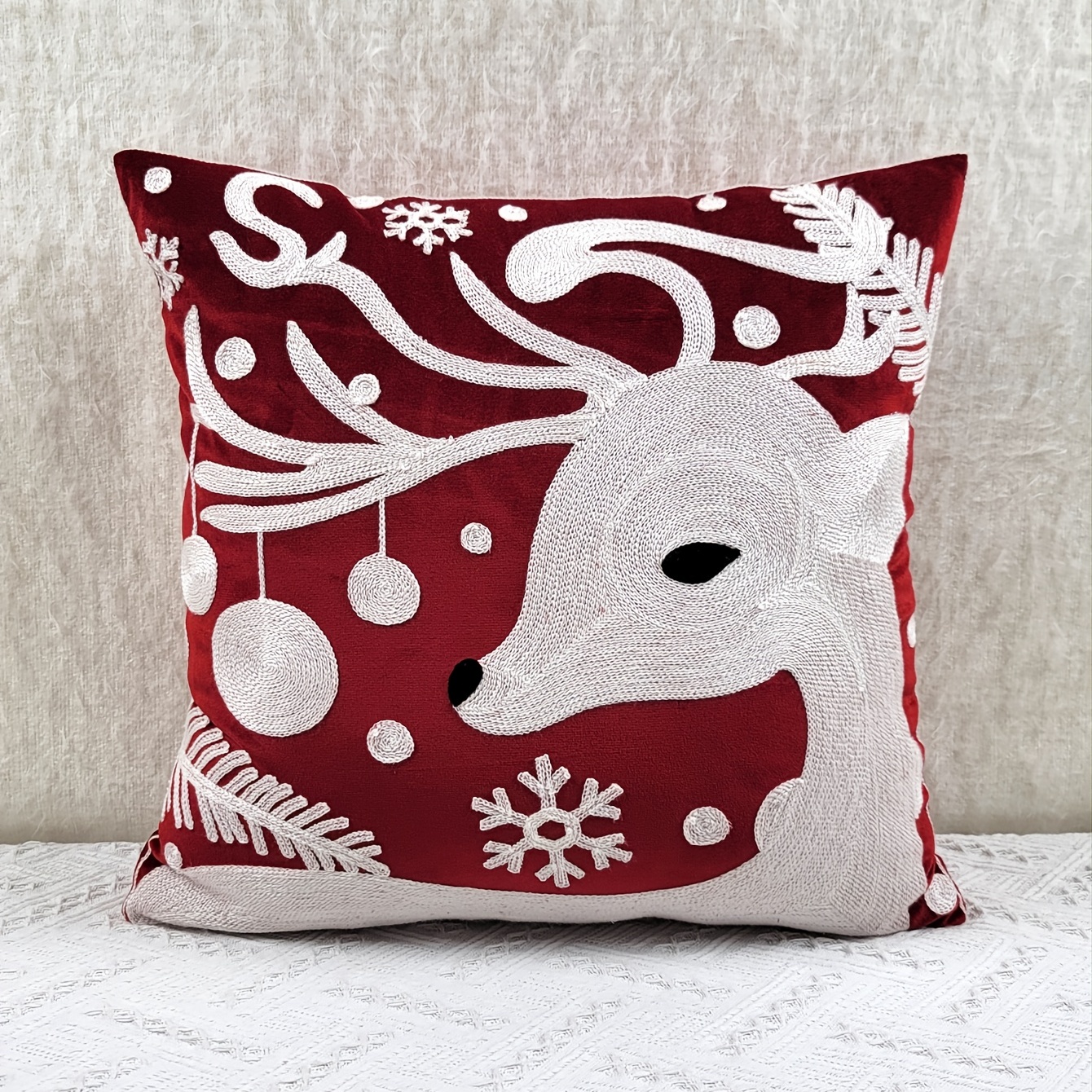 Fawn throw clearance pillow