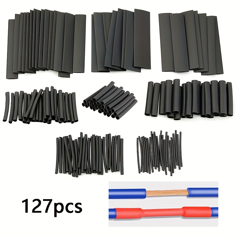 127-750PCS Tube Thermorétractable Tube Thermorésistant 2: 1 Kit D