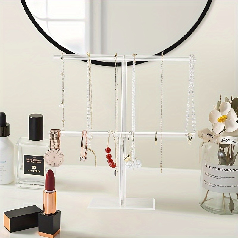 Cabilock 5 Sets Hanger Jewelry Rack Earring Hangers Acrylic One Body Rose  Gold
