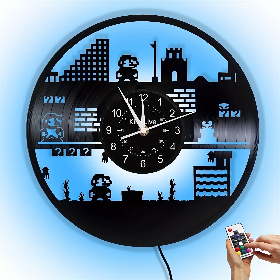  TuoHui Gym Theme Wall Clock 12inch LP Black Vinyl