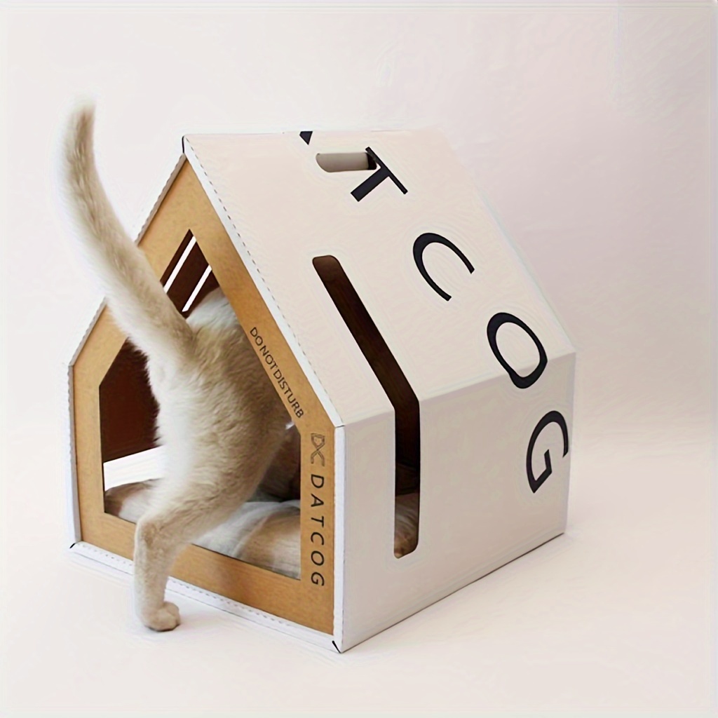 Corrugated cardboard outlet cat house